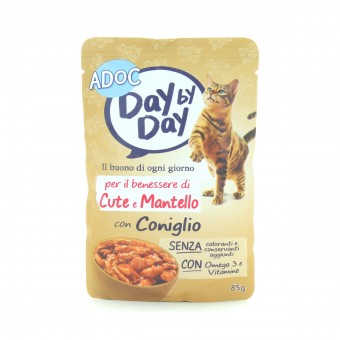 ADOC GATTI DAYbyDAY CONIGLIO COTTO A VAPORE BUSTA 85 GRAMMI, NUTRIZIONE, S117143, 90089
