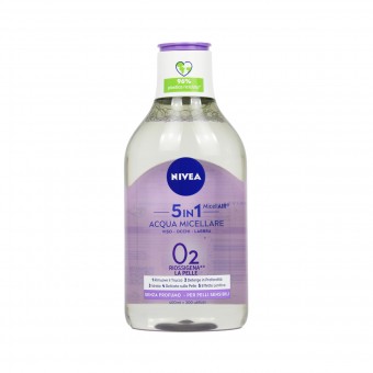 NIVEA VISO ACQUA MICELLARE PELLI SENSIBILI 3in1 400 ML, PULIZIA VISO DONNA, S120438, 90284