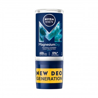 NIVEA FOR MEN DEODORANTE ROLL-ON MAGNESIUM DRY FRESH 50 ML, DEODORANTI ANTIODORE PER PERSONA, S162928, 91098