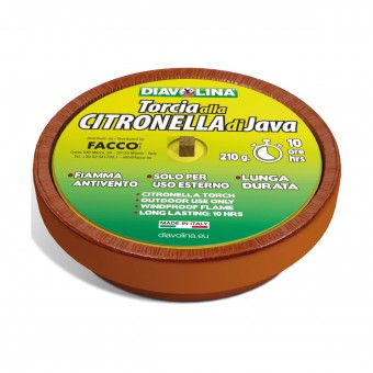 DIAVOLINA TORCIA CITRONELLA DI GIAVA IN COCCIO DI TERRACOTTA DM 16 CM PER STERNO, INSETTICIDI STRISCIANTI, S162966, 91192