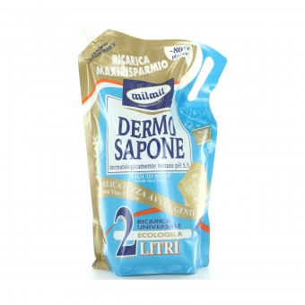 MIL MIL SAPONE DERMO LIQUIDO MANI RICARICA BUSTA 2 LITRI, SAPONI, S148279, 91274
