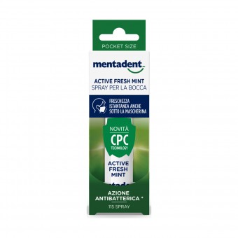 MENTADENT ACTIVE FRESH MINT SPRAY PER LA BOCCA AZIONE ANTIBATTERICA 15 ML, DENTIFRICI, S163181, 91304