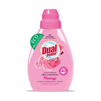 DUAL POWER AMMORBIDENTE ULTRA CONCENTRATO FLAMINGO 40 LAVAGGI 600 ML, AMMORBIDENTI, S163066, 91309