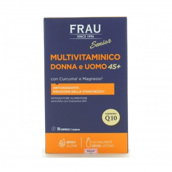 FRAU INTEGRATORE ALIMENTARE SENIOR MULTIVITAMINICO DONNA e UOMO 45+ 30 COMPRESSE, INTEGRATORI, S156655, 91525