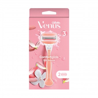 GILLETTE VENUS RASOIO SPA BREEZE COMFORTGLIDE 3 LAME + 2 RICAMBI, LAME E RASOI PER DONNA, S163445, 92436