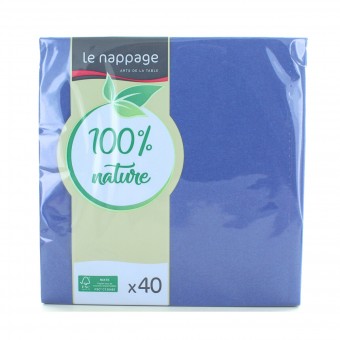 LE NAPPAGE TOVAGLIOLI 38x38 2 VELI 40 PEZZI COLORE BLU SCURO, TOVAGLIOLI CARTA, S131328, 92607