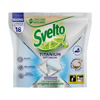SVELTO TABS TUTTO IN 1 TITANIUM CON BICARBONATO 18 LAVAGGI , LAVASTOVIGLIE, S163604, 93218