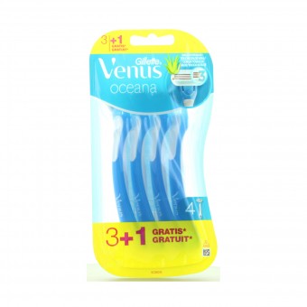 GILLETTE VENUS OCEAN RASOIO USA & GETTA 3+1PZ , LAME E RASOI PER DONNA, S091286, 93354