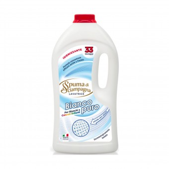 SPUMA DI SCIAMPAGNA DETERSIVO LAVATRICE BIANCO PURO 33 LAVAGGI 1815 ML, BUCATO LAVATRICE, S043569, 93636