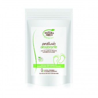 NATURA AMICA PEDILUVIO DEODORANTE CON ALLUME DI ROCCA E AMIDO DI MAIS BUSTA 120 grammi, TRATTAMENTO PIEDI, S163822, 93924