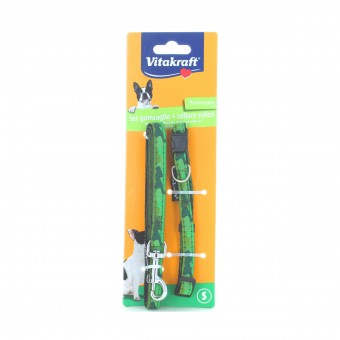 VITAKRAFT GUINZAGLIO 108cm e COLLARE PICCOLO 25-40cm IN NYLON PER CANI , ACCESSORI, S140249, 93934