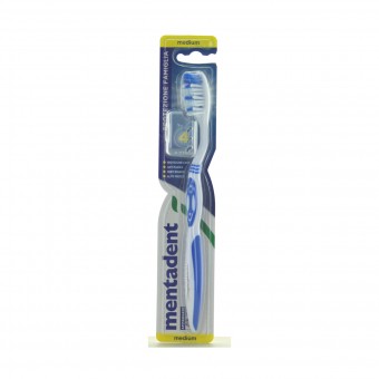 MENTADENT SPAZZOLINO DENTI PROTEZIONE CARIE 42MM MEDIO , SPAZZOLINI, S141832, 94633
