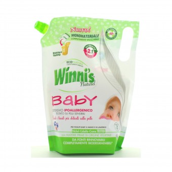 WINNI'S NATUREL BABY DETERSIVO A MANO e LAVATRICE 16 LAVAGGI 800 ML, BUCATO LANA DELICATI CAPI NERI SPECIFICI, S164107, 94737