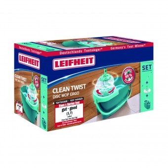 LEIFHEIT CLEAN TWIST DISC MOP ERGO SET COMPLETO, SCOPE / PANNI E ACCESSORI PAVIMENTI, S125511, 94796
