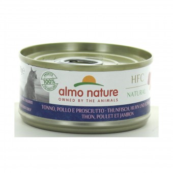 ALMO NATURE GATTI CUISINE TONNO-POLLO-PROSCIUTTO LATTINA 70 GRAMMI HFC NATURAL, NUTRIZIONE, S139380, 94803