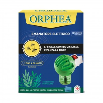 ORPHEA INSETTICIDA EMANATORE ELETTRICO BASE+RICARICA LIQUIDA EUCALIPTO ECO SENSOR 60 NOTTI ULZ, INSETTICIDI VOLANTI, S088451, 94859
