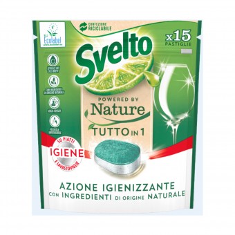SVELTO TABS 15 LAVAGGI NATURE TUTTO IN 1 IGIENE, LAVASTOVIGLIE, S127181, 95180