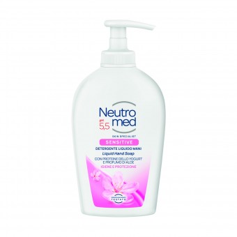 NEUTROMED SAPONE LIQUIDO MANI SENSITIVE pH5,5 CON PROTEINE DELLO YOGURT E PROFUMO DI ALOE 300 ML, SAPONI, S164289, 95357