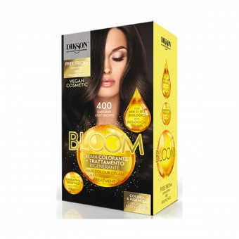 DIKSON BLOOM CREMA COLORANTE+TRATTAMENTO RIGENERANTE 400 CASTANO, COLORANTI, S164375, 95423