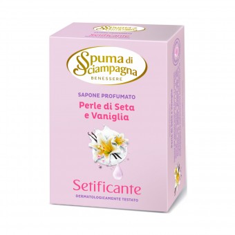 SPUMA DI SCIAMPAGNA SAPONETTA SERICINA ROSA E VANIGLIA 90 GRAMMI, SAPONI, S030862, 95533