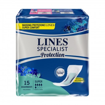 LINES SPECIALIST SAGOMATO SUPER SOTTILE 24 PEZZI, INCONTINENZA ADULTI, S141912, 95554
