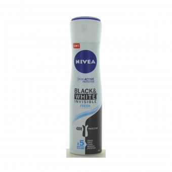 NIVEA DEODORANTE SPRAY INVISIBLE 48H BLACK&WHITE FRESH 150 ML, DEODORANTI ANTIODORE PER PERSONA, S120443, 95854