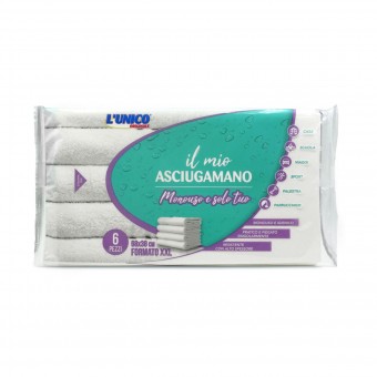 L'UNICO ORIGINALE IL MIO ASCIUGAMANO MONOUSO 68x38 CM 6 PEZZI, SCOPE / PANNI E ACCESSORI PAVIMENTI, S164401, 95857