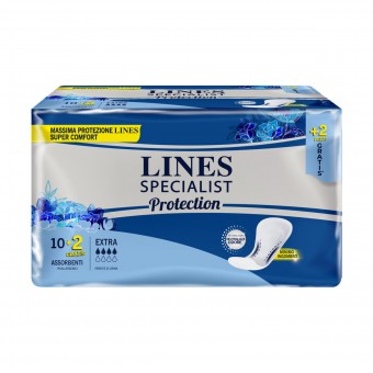 LINES SPECIALIST PROTECTION EXTRA 10 + 2 PEZZI, ASSORBENTI ESTERNI, S164424, 95866
