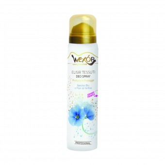 WEXOR ELISIR TESSUTI DEO SPRAY PROFUMA e PROTEGGE NARCISO BLU e FIORI DI NINFEA FORMATO TRAVEL 100 ML, TRATTAMENTO BUCATO, S164571, 96190