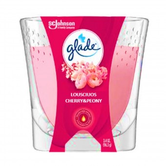 GLADE CANDELA PROFUMATA CHERRY & PEONY IN BICCHIERE 129 grammi, CANDELE, S164903, 96834