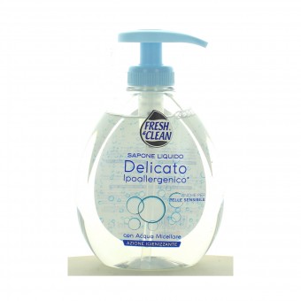 FRESH & CLEAN SAPONE LIQUIDO MANI e VISO AZIONE IGIENIZZANTE PELLE SENSIBILE DISPENSER 300 ML, SAPONI, S142621, 97199