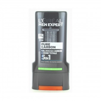 L'OREAL MEN EXPERT DOCCIASHAMPOO GEL CARBON AZIONE TOTALE 300 ML, BAGNO/DOCCIA SCHIUMA, S135821, 97530