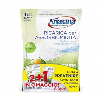 ARIASANA ASSORBIUMIDITA' RICARICA PROFUMO DI PINO 3 BUSTE 450 GRAMMI CADAUNA, ASSORBIUMIDITA', S144271, 97854