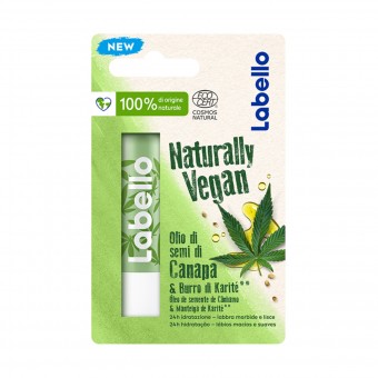LABELLO BURROCACAO NATURALLY VEGAN OLIO DI SEMI DI CANAPA & BURRO DI KARITE' IN BLISTER, PROTETTIVI LABBRA, S167299, 98026