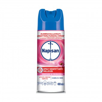 NAPISAN SPRAY DISINFETTANTE MILLEUSI PROFUMO DI PRIMAVERA 400 ML, DEODORANTE AZIONE ISTANTANEA, S167779, 98040
