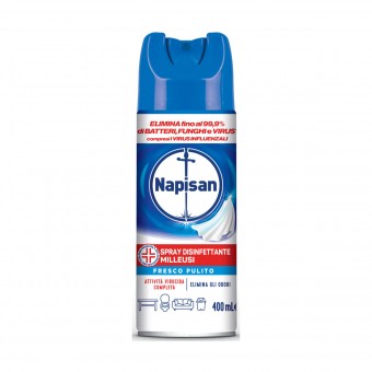 NAPISAN SPRAY DISINFETTANTE MILLEUSI FRESCO PULITO 400 ML, DEODORANTE AZIONE ISTANTANEA, S167778, 98078