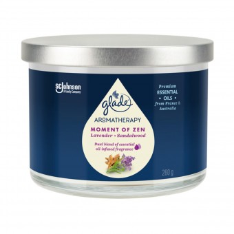GLADE AROMATHERAPY CANDELA LAVENDER + SANDALWOOD VASO 260 grammi, CANDELE, S167694, 98182