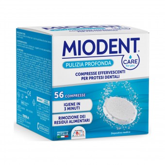 MIODENT 56 COMPRESSE EFFERVESCENTI PER PROTESI DENTALI CARE FOR YOU, CURA DENTIERE, S152987, 98241