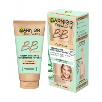 GARNIER BB CREAM CREMA CLASSICA IDRATANTE PERFEZIONATRICE TUTTOin1 MEDIO-CHIARA 50 ML, CURA VISO DONNA, S167825, 98284