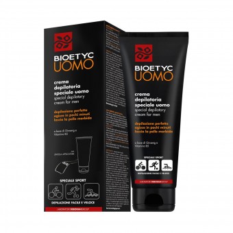 BIOETYC UOMO CREMA DEPILATORIA SPECIALE UOMO CON SPATOLA APPLICATORE TUBO 200 ML, CREME DEPILATORIE, S073452, 98552