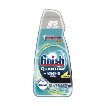 FINISH GEL QUANTUM +IGIENE LIMONE 26 LAVAGGI 560 ML "RACCOMANDATO DA NAPISAN", LAVASTOVIGLIE, S163912, 98934