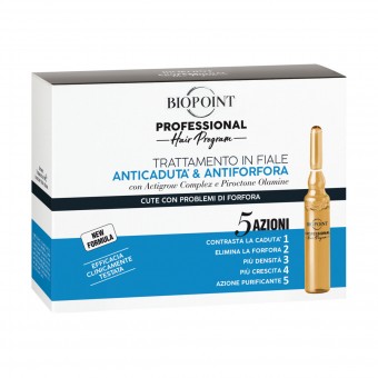 BIOPOINT PROFESSIONAL 10 FIALE DA 7 ML ANTICADUTA & ANTIFORFORA 5 AZIONI CUTE CON PROBLEMI DI FORFORA , LOZIONI TRATTANTI, S167956, 98964