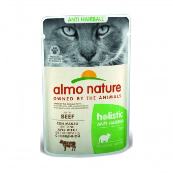 ALMO NATURE GATTO HOLISTIC ANTI HAIRBALL BUSTA CON MANZO 70 grammi , NUTRIZIONE, S168064, 99000