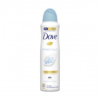 DOVE DEODORANTE MINERAL TOUCH BERGAMOT & ALOE VERA SCENT 48h 3 X ACTION SPRAY 150 ML, DEODORANTI ANTIODORE PER PERSONA, S168402, 99638