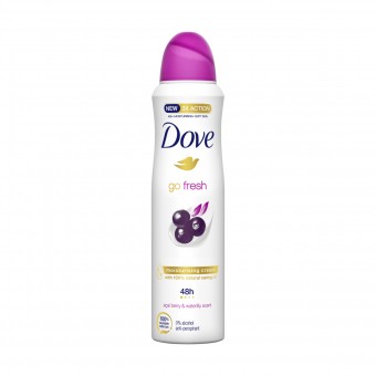 DOVE DEODORANTE GO FRESH 48h ACAI BERRY & WATERLILY SCENT 3 X ACTION SPRAY 150 ML, DEODORANTI ANTIODORE PER PERSONA, S168394, 99666