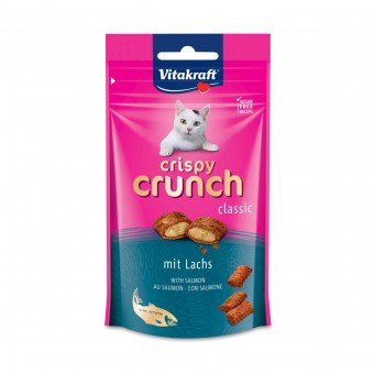 VITAKRAFT GATTO CRISPY CRUNCH CLASSIC CON SALMONE BUSTA 60 grammi, NUTRIZIONE, S168363, 99671
