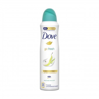 DOVE DEODORANTE GO FRESH PEAR & ALOE VERA SCENT 48h 3 X ACTION SPRAY 150 ML, DEODORANTI ANTIODORE PER PERSONA, S168395, 99728