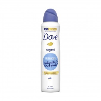 DOVE DEODORANTE ORIGINAL PIU' DELICATO 48h 3 X ACTION SPRAY 150 ML, DEODORANTI ANTIODORE PER PERSONA, S168403, 99762