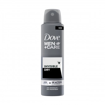 DOVE MEN CARE DEODORANTE INVISIBLE DRY 48h 150 ML, DEODORANTI ANTIODORE PER PERSONA, S168407, 99825