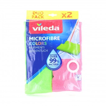 VILEDA MICROFIBRA PANNI COLORS PAVIMENTI 2 PEZZI, SCOPE / PANNI E ACCESSORI PAVIMENTI, S140240, 99922